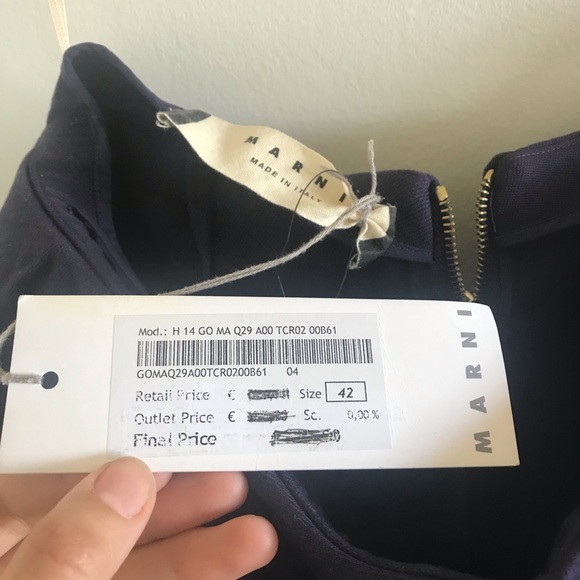 NWT Marni Blue thick cotton skirt - Picture 2 of 6